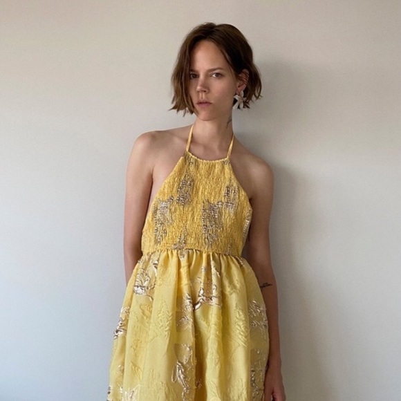 zara limited edition yellow dress